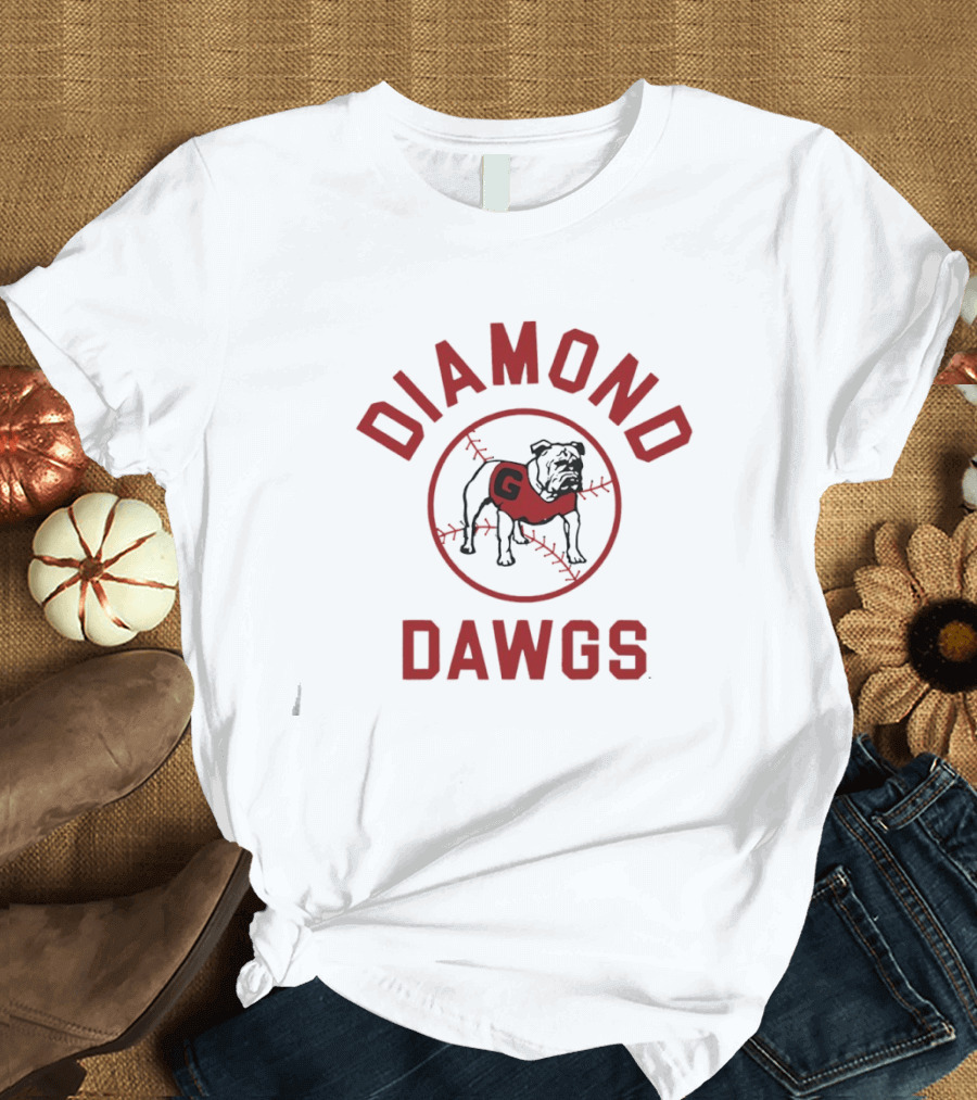 Georgia Baseball Diamond Dawgs Bulldog T-Shirt
