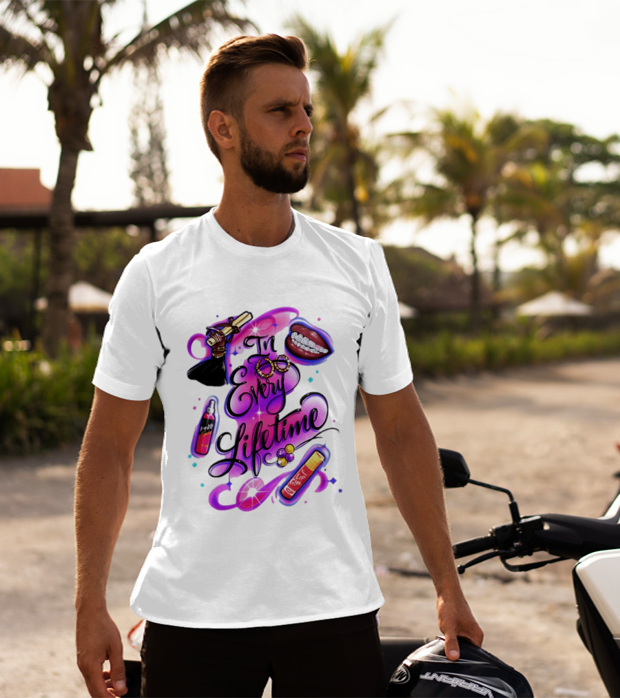 In Every Lifetime Lip Glow Gold Lip Graduation Black Girl Magic Aesthetic T-Shirt