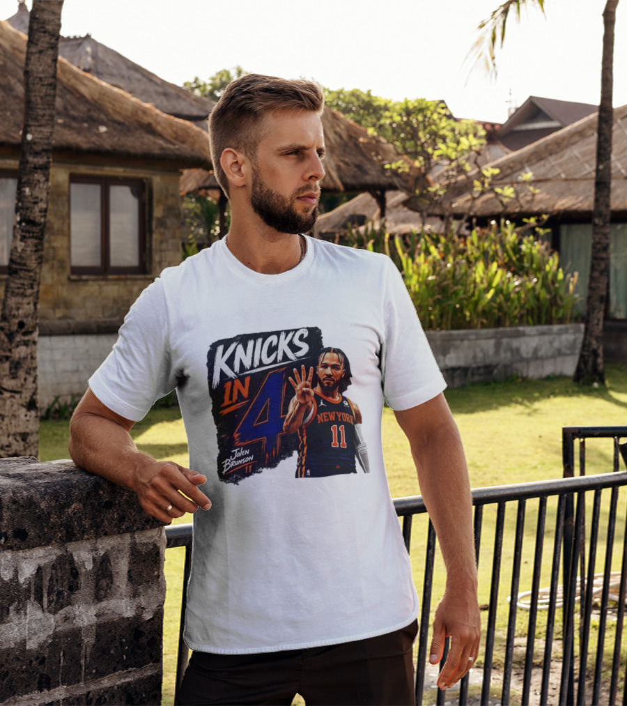 Knicks In 4 Jalen Brunson 11 New York T-Shirt