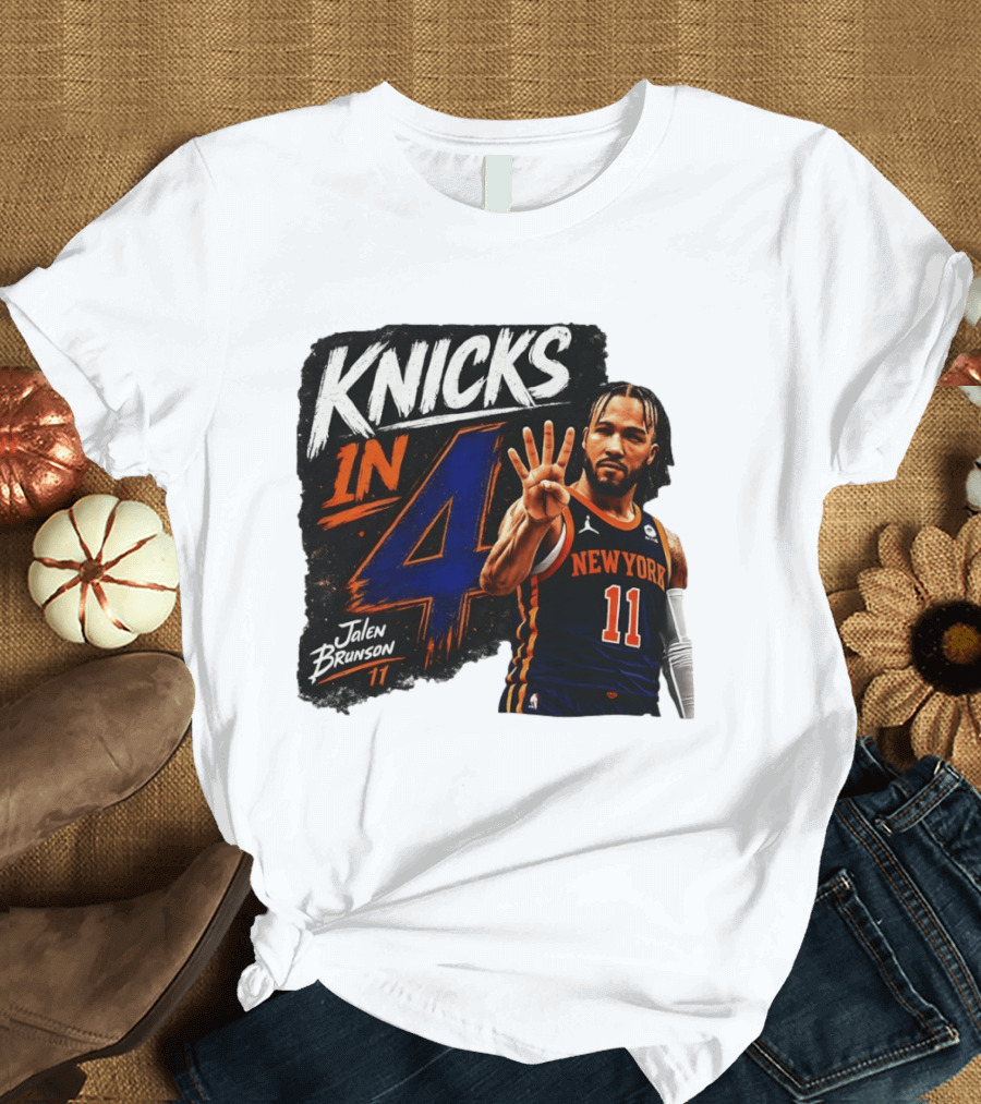 Knicks In 4 Jalen Brunson 11 New York T-Shirt