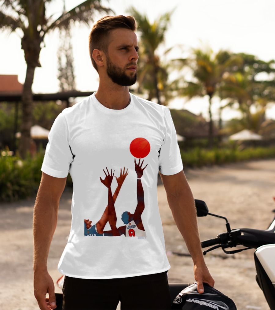 OG Anunoby Basketball Reaching Action Harper White T-Shirt