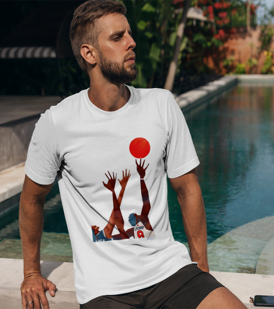 OG Anunoby Basketball Reaching Action Harper White T-Shirt