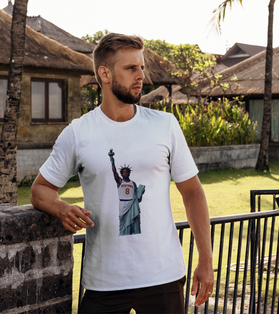 OG Anunoby Statue Of Liberty New York Knicks Basketball 2026 T-Shirt