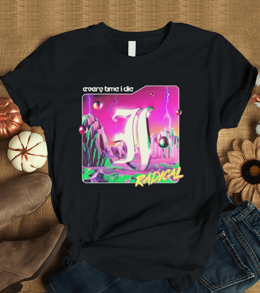 Epitaph Records Every Time I Die Radical Neon 3D Mountains T-Shirt