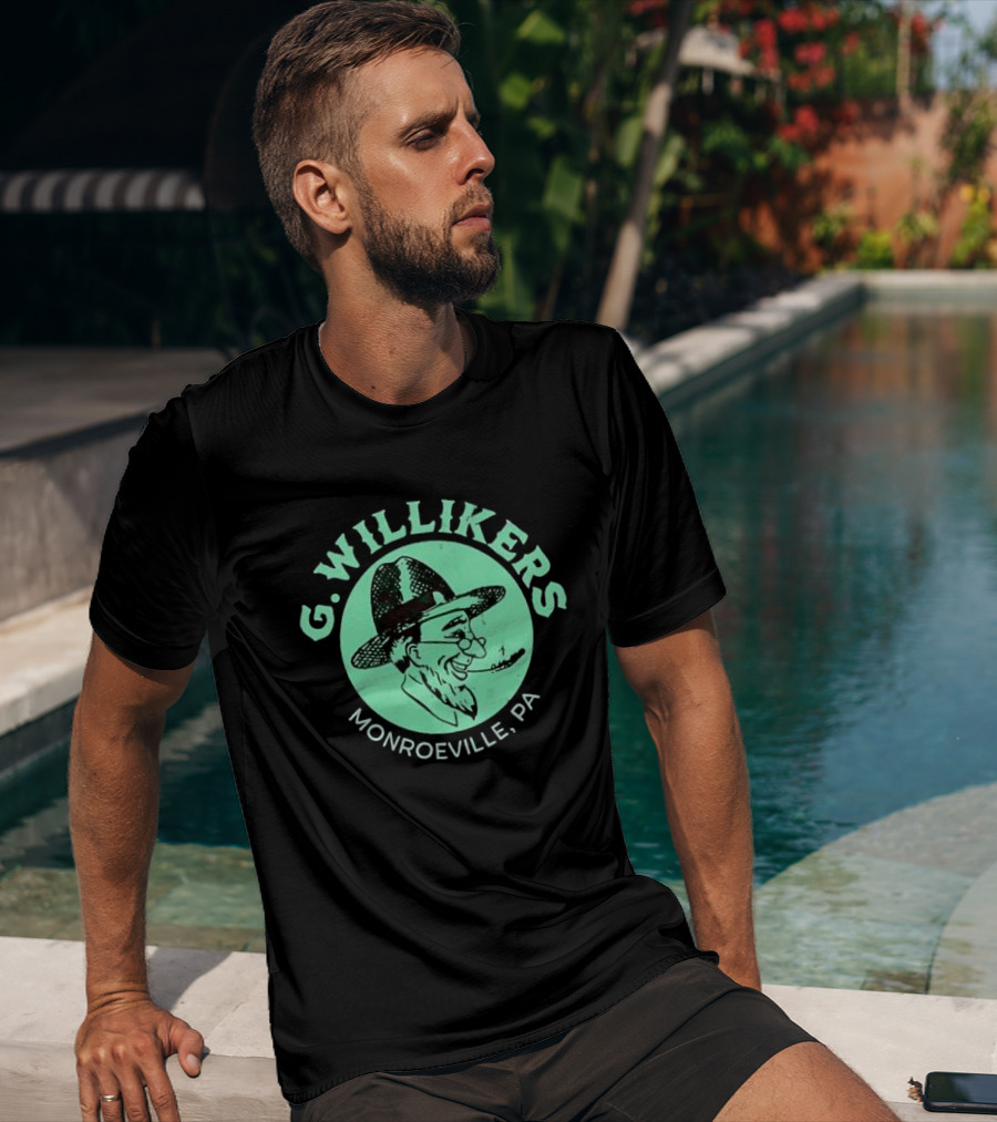 G. Willikers Monroeville PA Vintage Character Pipe Hat T-Shirt