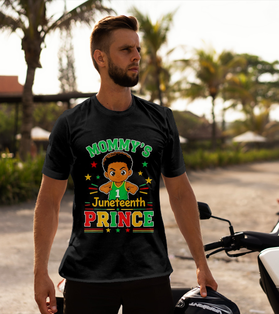 Mommy's Juneteenth Prince Little Boy Basketball Celebration Number One Kid T-Shirt