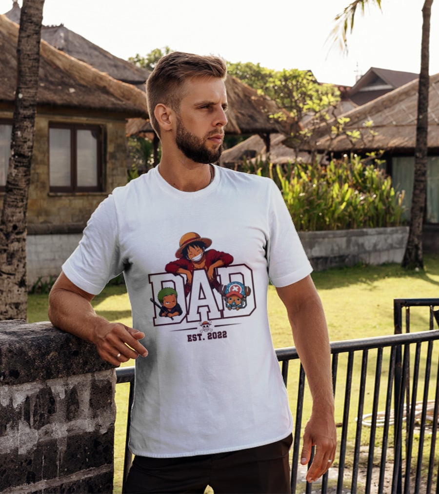 One Piece Luffy Dad Personalized Gift Father's Day 2023 T-Shirt
