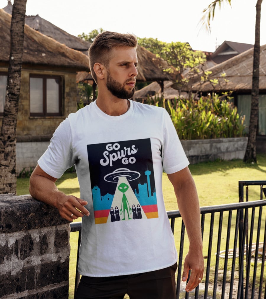 Go Spurs Go Alien UFO San Antonio Puro Pinche Spurs Nuns T-Shirt