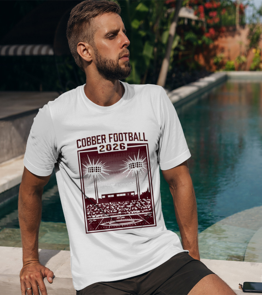 Cobber Football 2026 Stadium Lights Game Day Crowd Night Event T-Shirt