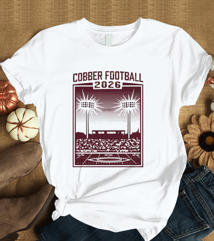 Cobber Football 2026 Stadium Lights Game Day Crowd Night Event T-Shirt