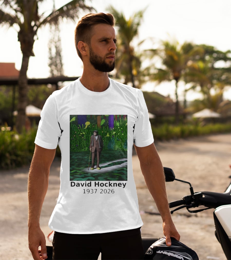 David Hockney 1937 2026 Colorful Garden Painting Memorial T-Shirt