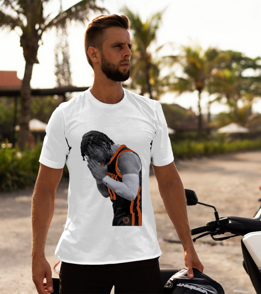 New York Knicks Jalen Brunson NBA Jersey Player Focus T-Shirt