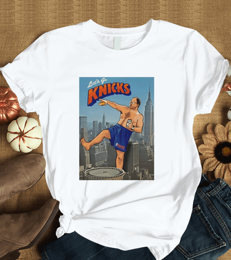 Let's Go Knicks New York George Costanza Statue Of Liberty T-Shirt