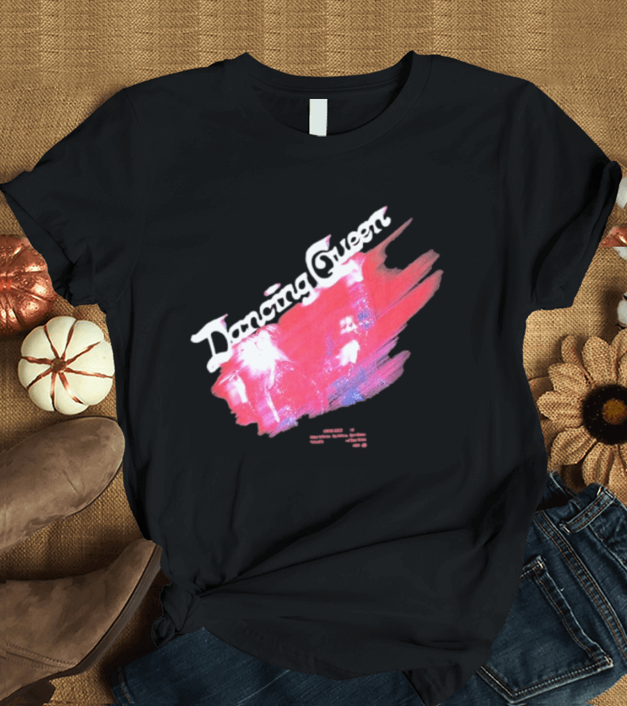 ABBA Dancing Queen Retro Red Brushstroke Photo T-Shirt