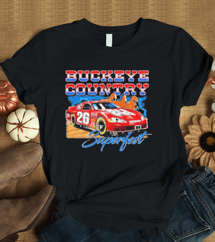 Buckeye Country Superfest 2026 Racing Car 26 T-Shirt