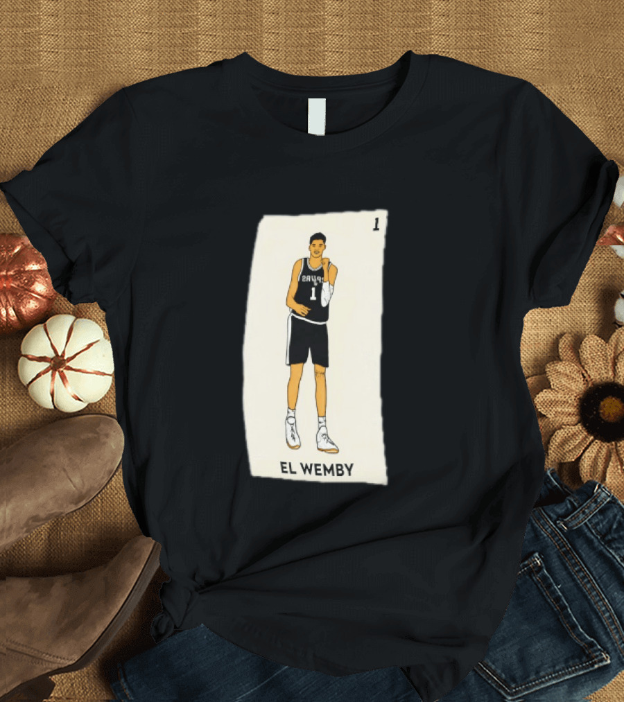 El Wemby Victor Wembanyama San Antonio Spurs Basketball 1 NBA Card T-Shirt