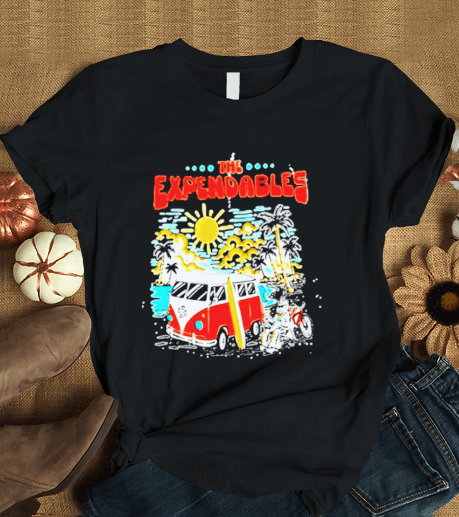 The Expendables Santa Cruz California Surf Van Beach Scene T-Shirt