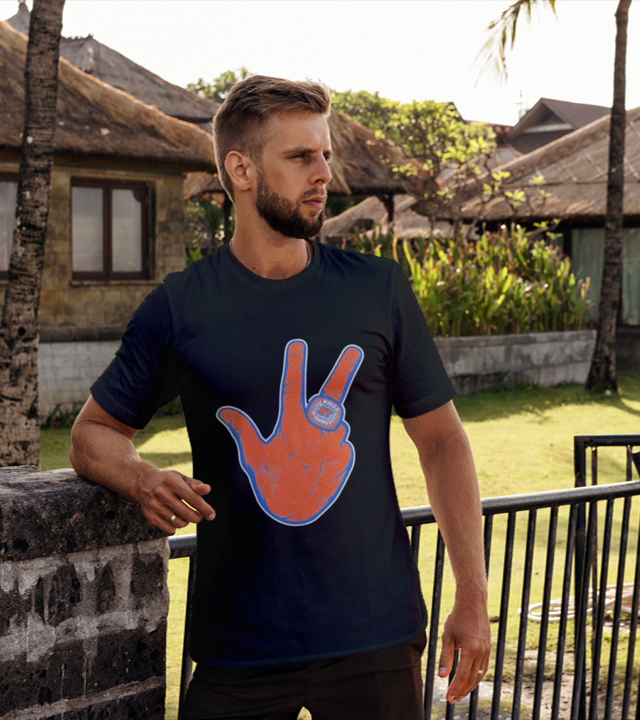 New York Knicks Jalen Brunson Peace Sign Ring Basketball Champion T-Shirt