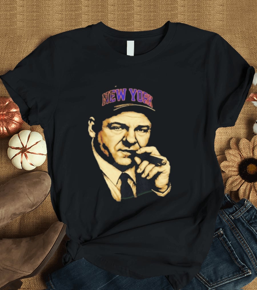 Tony Soprano Cigar New York Knicks Basketball Iconic Fusion T-Shirt