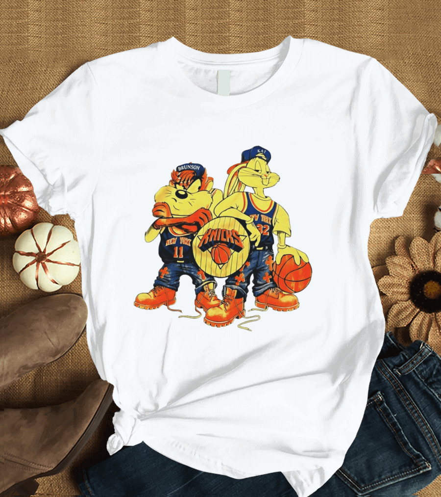 New York Knicks Bugs Bunny Taz NBA Finals Players Madison Square Garden T-Shirt