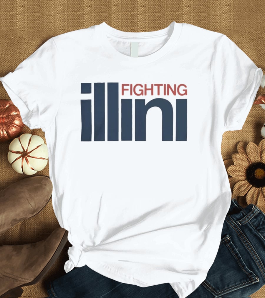 Illinois Fighting Illini Navy Blue And Orange T-Shirt