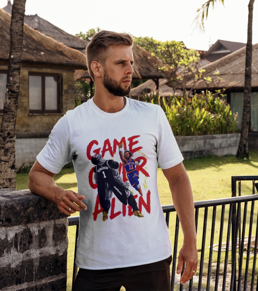 Game Over Alien Wembanyama Vs Jalen Gohan Brunson Knicks T-Shirt
