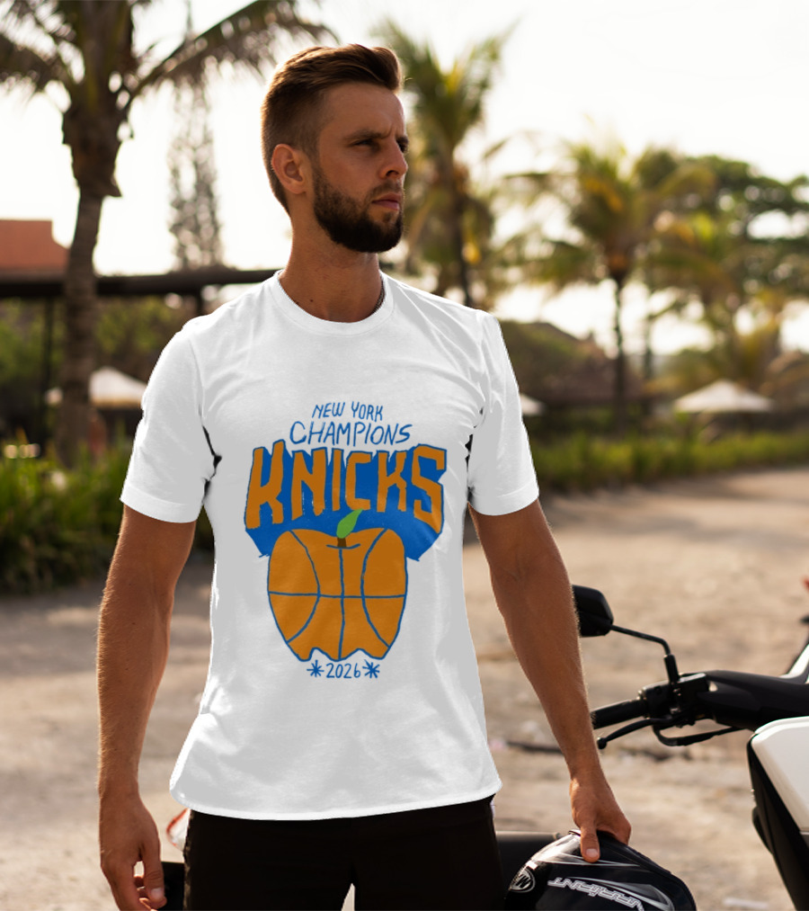 New York Champions Knicks Big Apple 2026 T-Shirt