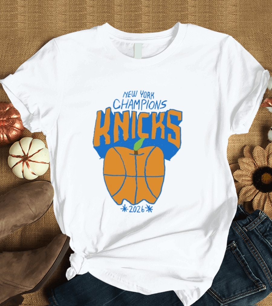 New York Champions Knicks Big Apple 2026 T-Shirt