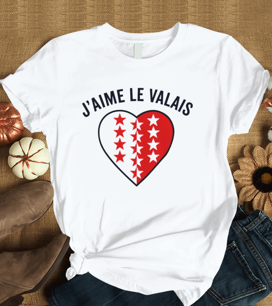 J'aime Le Valais Heart Stars T-Shirt
