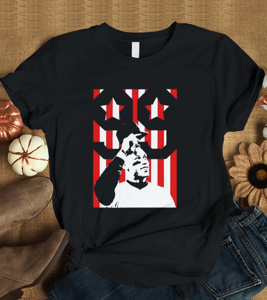 Aaron Judge 99 New York Yankees Stars Stripes Flag Yankee Stadium Hero T-Shirt