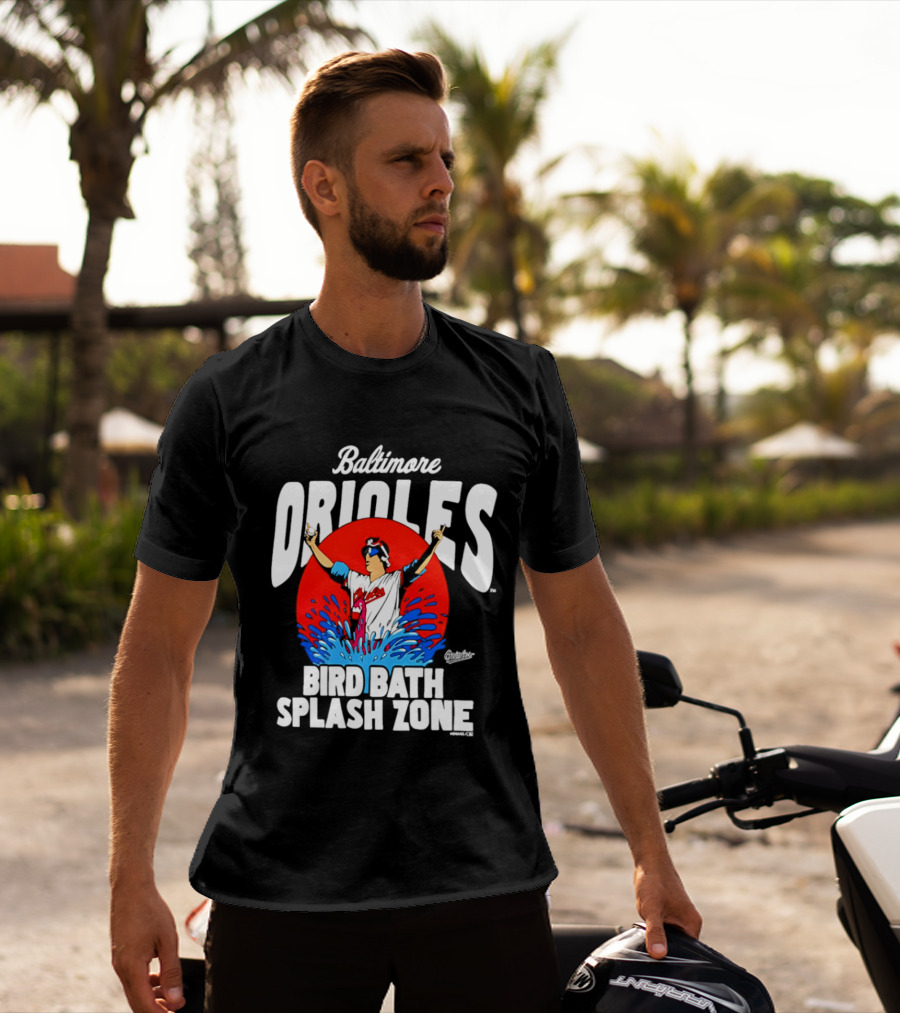 Baltimore Orioles Bird Bath Splash Zone Baseball Celebration T-Shirt