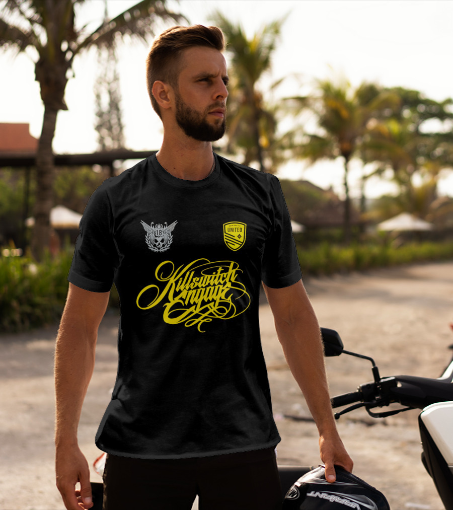 New Mexico United Killswitch Engage Collaboration Crest And Script T-Shirt