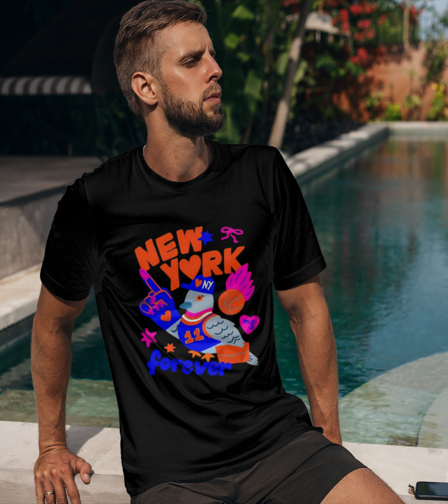 New York Knicks Jalen Brunson Pigeon Love Forever T-Shirt