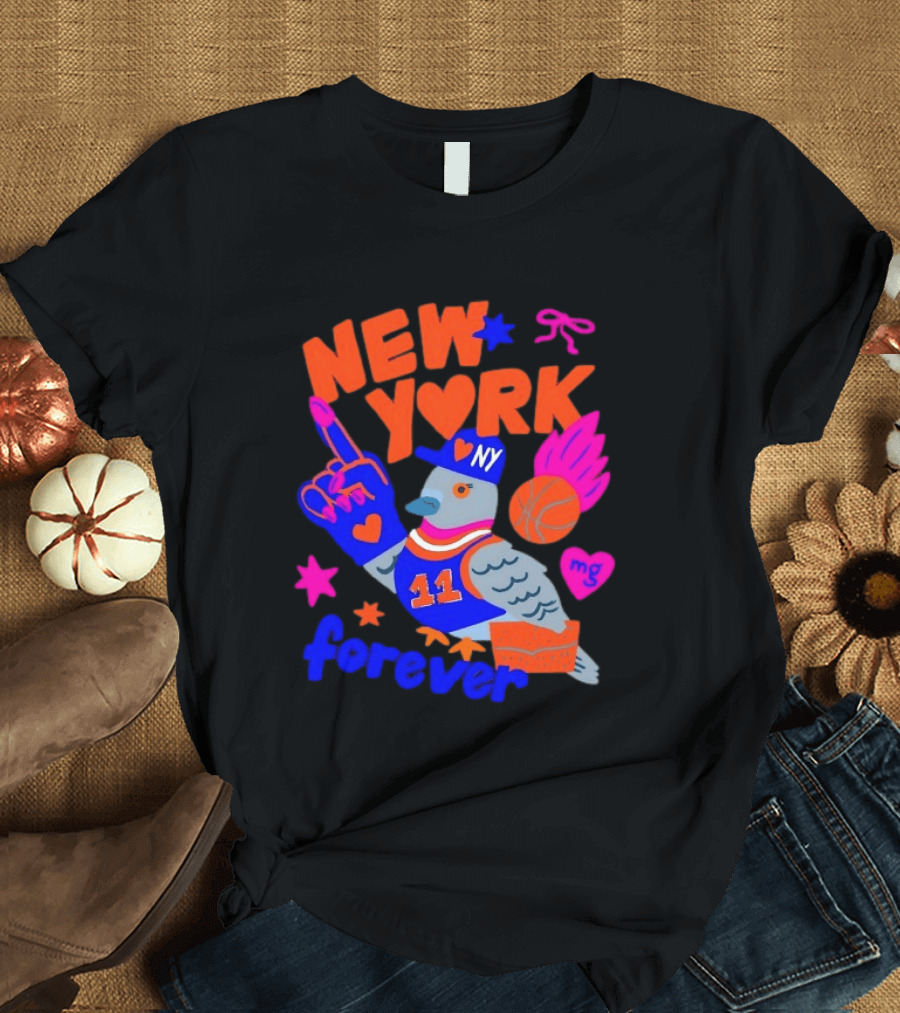 New York Knicks Jalen Brunson Pigeon Love Forever T-Shirt