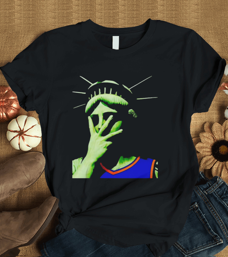 Statue Of Liberty New York Knicks Jersey Facepalm T-Shirt