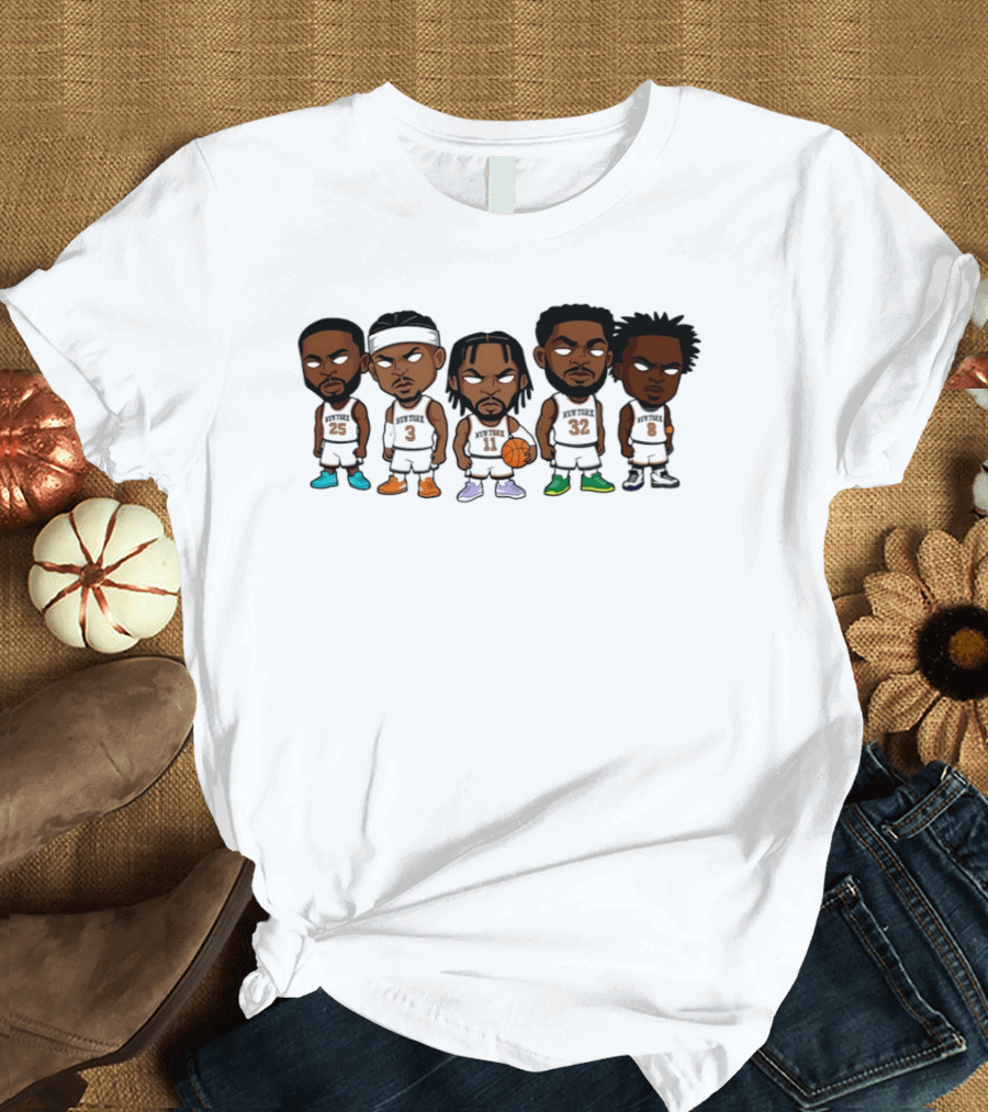 NY Basketball Toon Squad Cartoon Characters T-Shirt