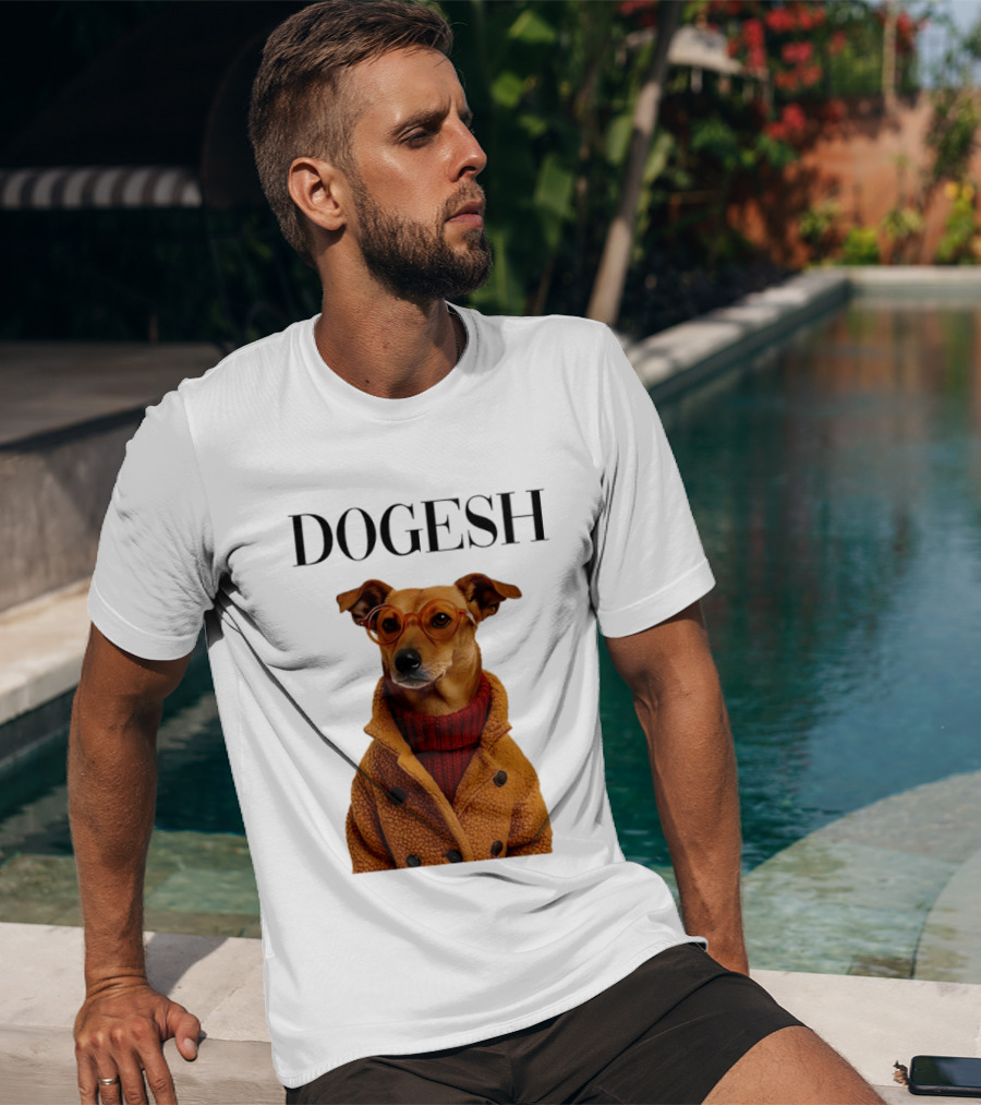 Dogesh Dapper Greyhound In Glasses And Coat T-Shirt