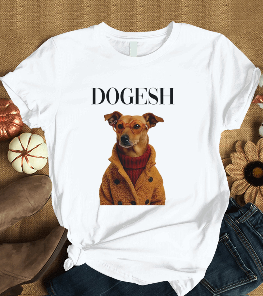 Dogesh Dapper Greyhound In Glasses And Coat T-Shirt