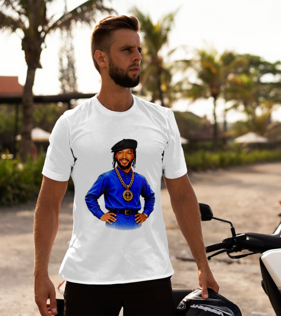 Jalen Brunson NY Knicks Always Business Never Personal Anchor Chain Beret Outfit T-Shirt