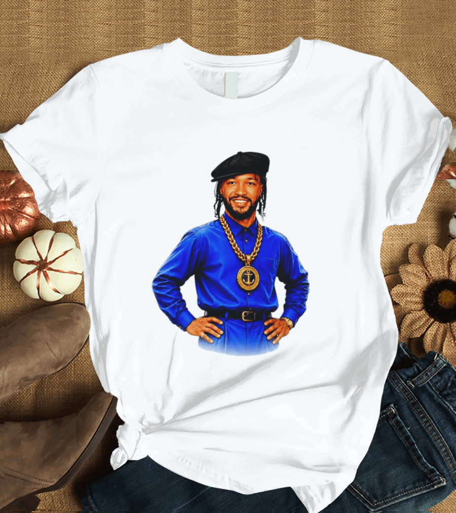 Jalen Brunson NY Knicks Always Business Never Personal Anchor Chain Beret Outfit T-Shirt