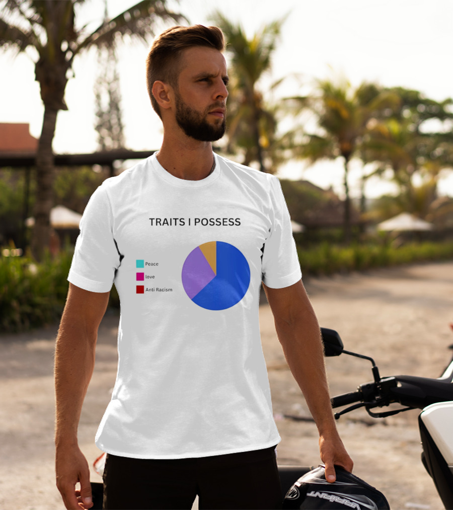 TRAITS I POSSESS Peace Love Anti Racism Chart T-Shirt