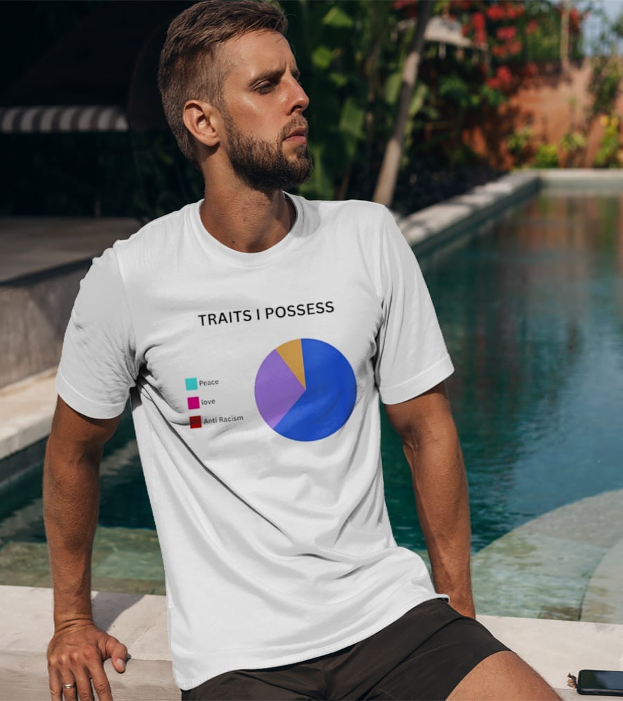 TRAITS I POSSESS Peace Love Anti Racism Chart T-Shirt