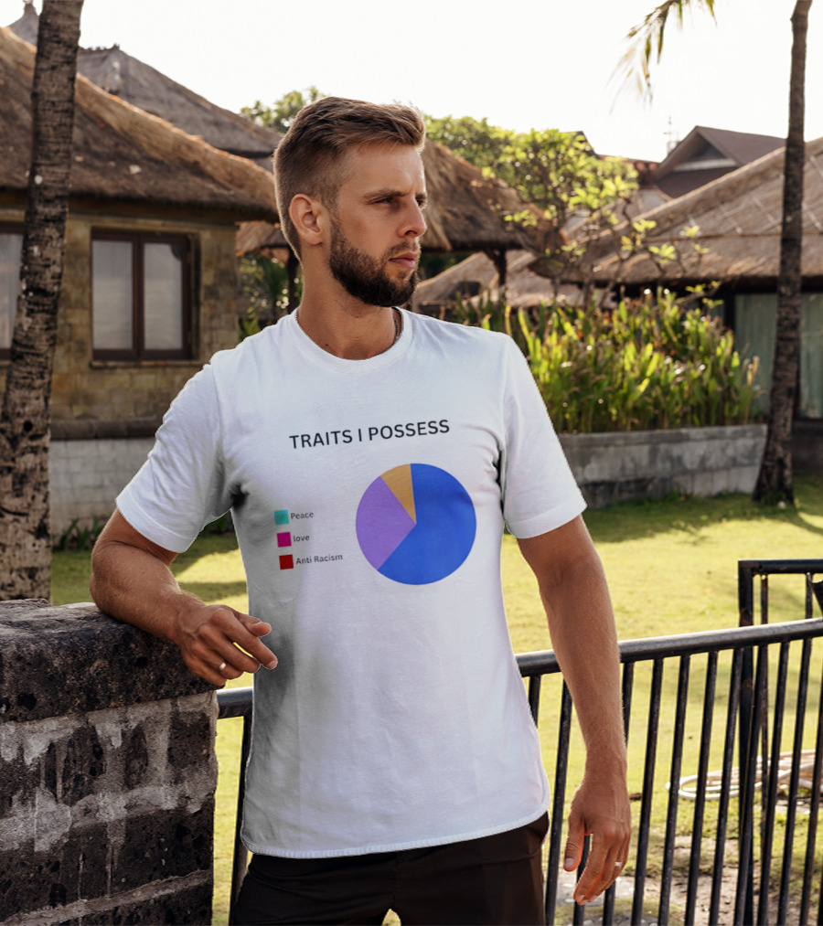 TRAITS I POSSESS Peace Love Anti Racism Chart T-Shirt