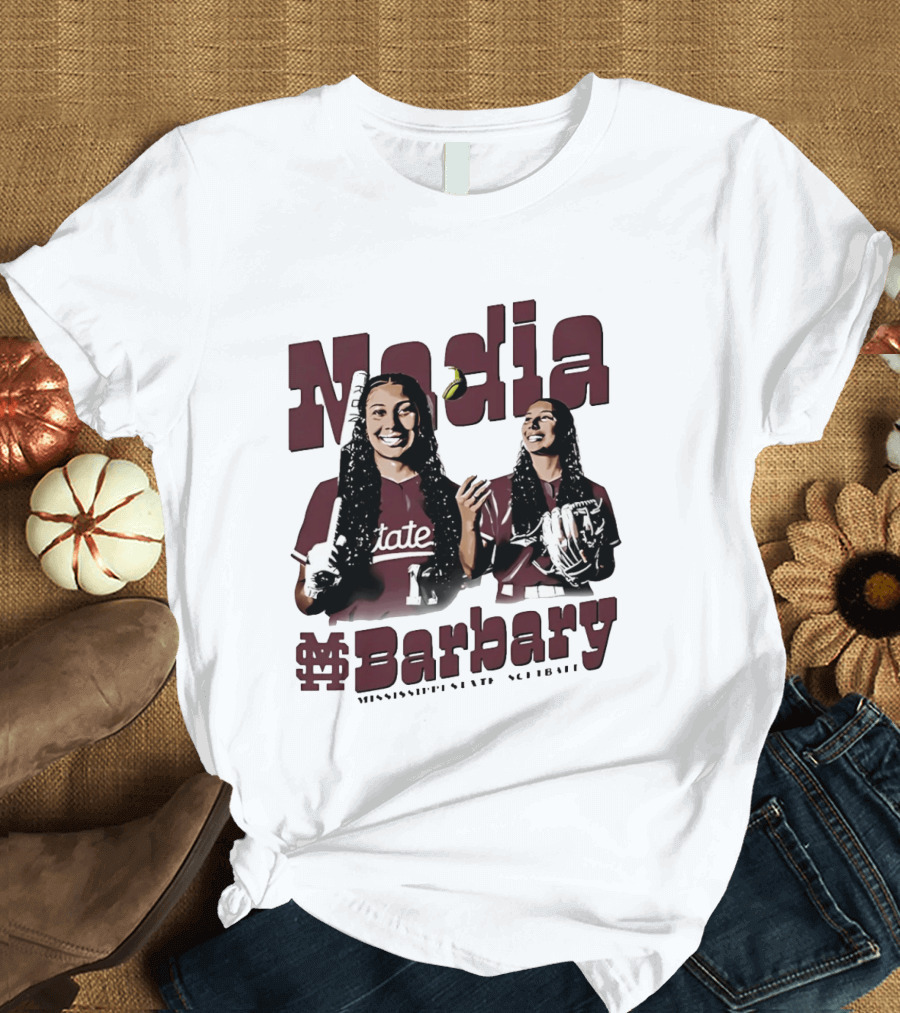 Mississippi State Nadia Barbary Bulldogs Baseball T-Shirt