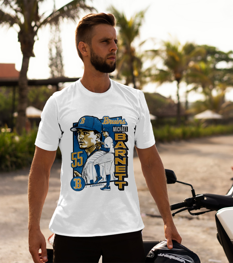 UCLA Bruins Michael Barnett 55 Baseball Pitcher T-Shirt