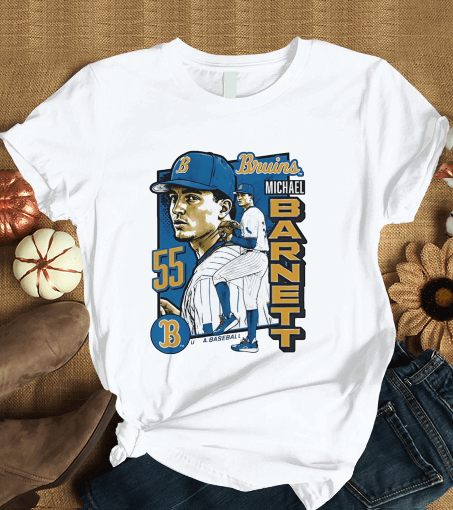 UCLA Bruins Michael Barnett 55 Baseball Pitcher T-Shirt