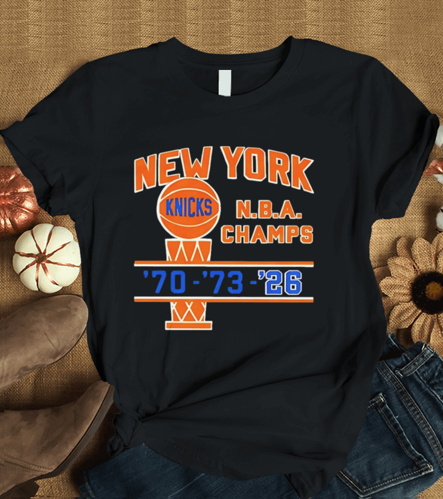 New York Knicks NBA Champs 1970 1973 2026 T-Shirt