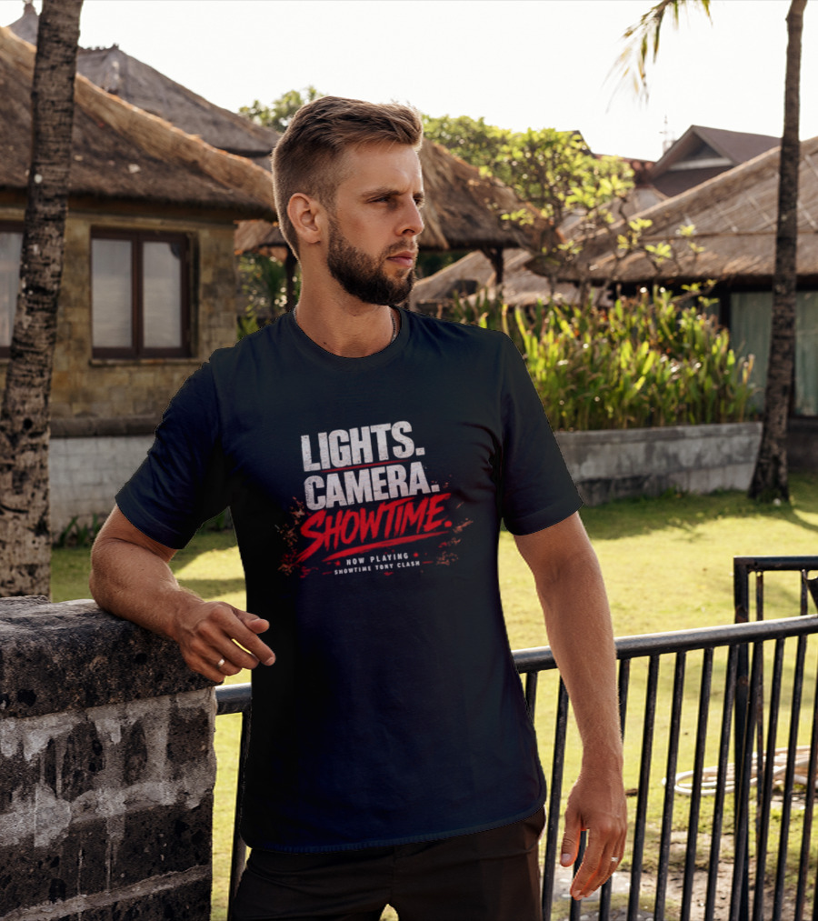 Lights Camera Showtime Now Playing Showtime Tony Clash T-Shirt