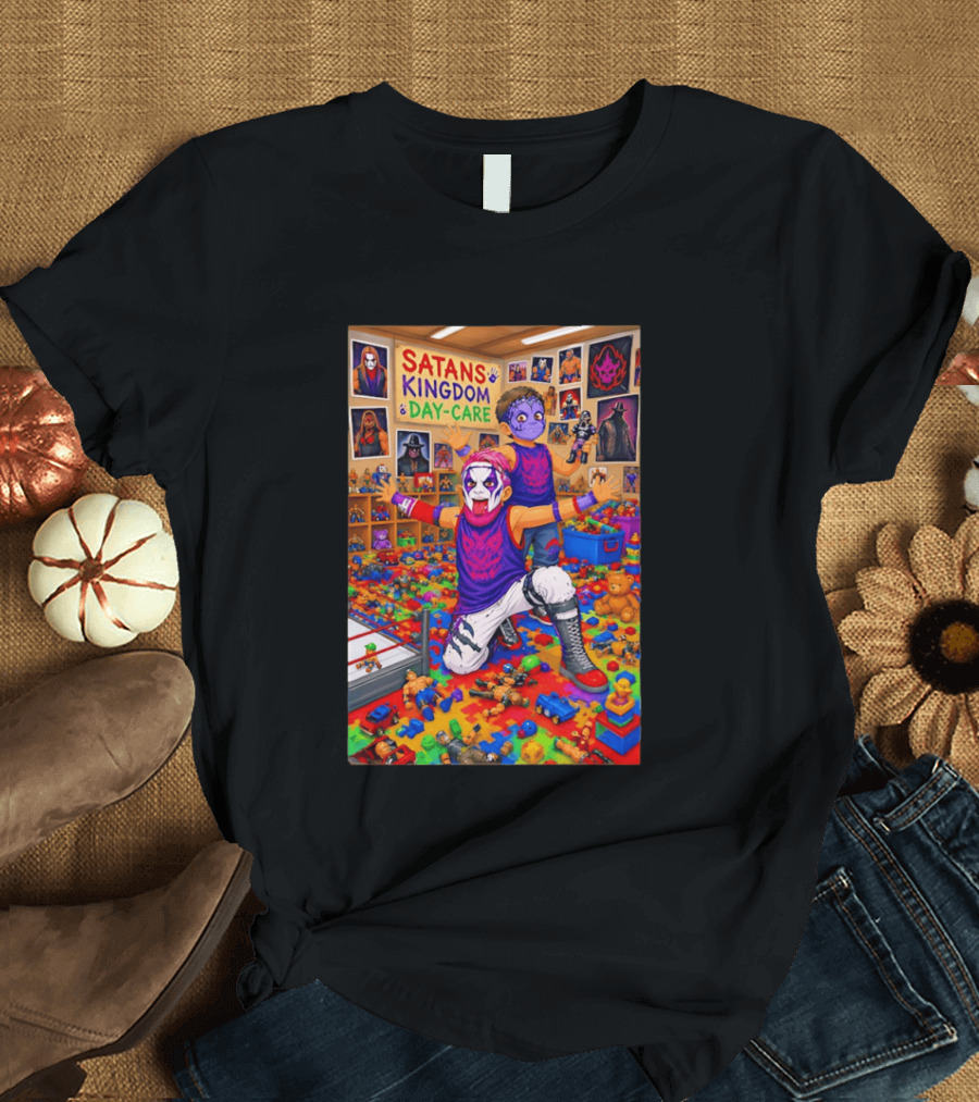 Satan's Kingdom Day Care Kids Cartoon Toys Chaos T-Shirt