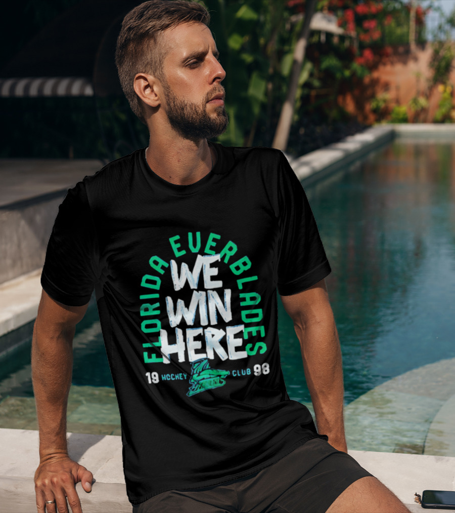 Florida Everblades We Win Here 1998 Hockey Club T-Shirt